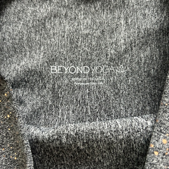 NWT Beyond yoga alloy ombre high-waist leggings in grey with gold speckle size L - Picture 4 of 6